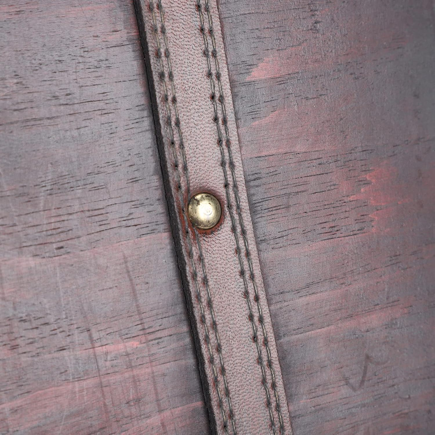 Plplaaoo Retro Suitcase,Vintage Suitcase,Vintage Wooden Suitcase - Retro Antique Style Double-Layer Photography Props Craft Decoration Box Ornament