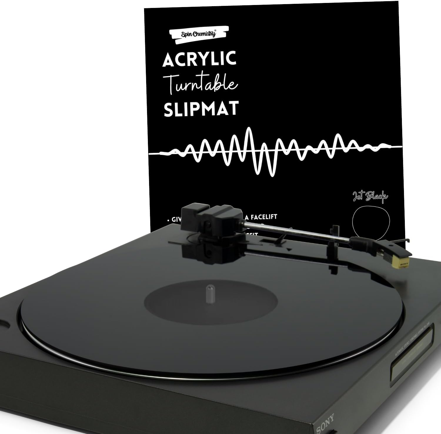 Acrylic Turntable Slipmat for Playing Vinyl Records (Sonic Snow)