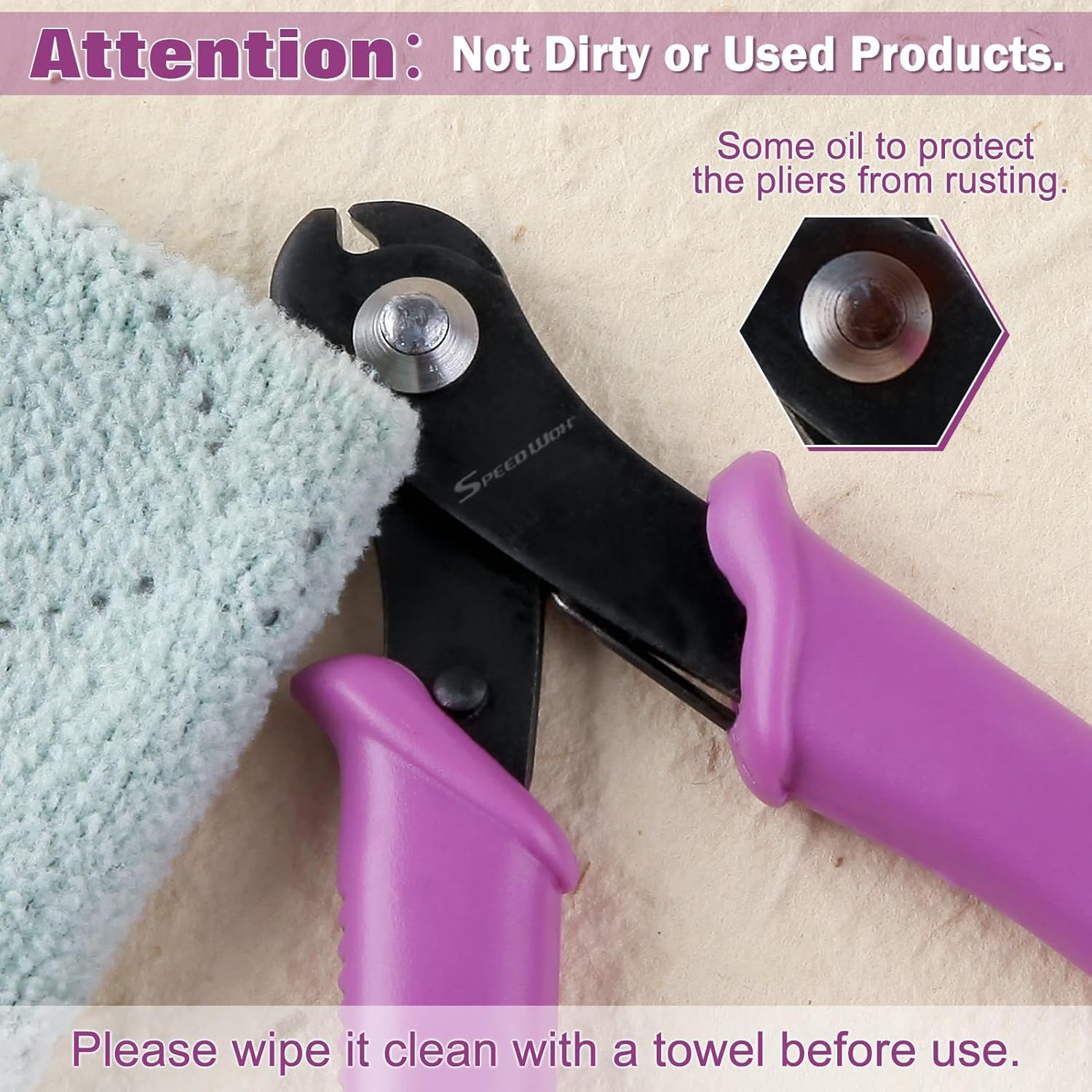 SPEEDWOX 5 Inch Memory Wire Cutting Pliers Jewelry Parrot Beak Wire Cutter Bracelet Pliers Memory Wire Shears Flush Cut Pliers Beading Hobby Work Tool for Arts and Crafts Electronics Jewelry Making image number 6