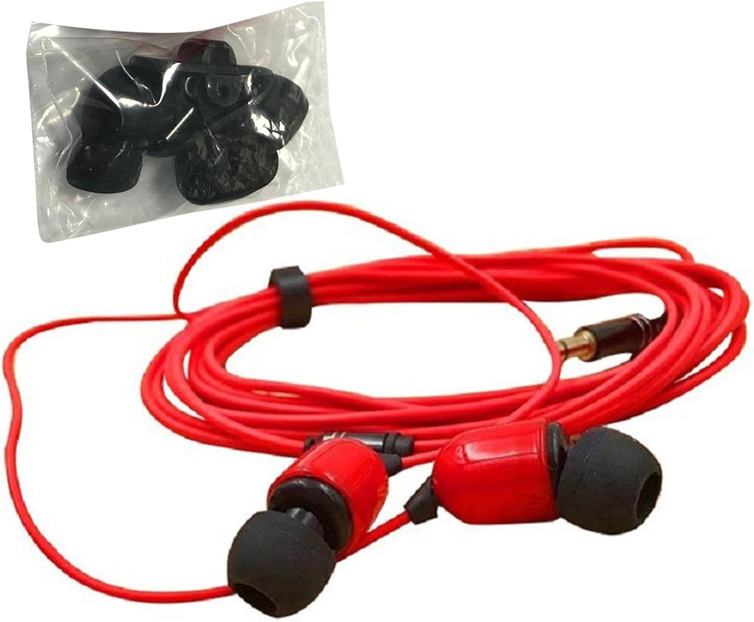 Ear Buds with Long Wired Cord | Wired in Ear Headphones with Microphone - Blocking Bass Ear Buds Headphones Corded for Long-Distance Usage for Computer And - Three Meters With Wheat White image number 5