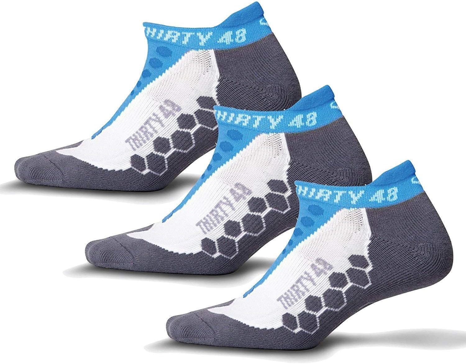 Thirty 48 Running Socks for Men and Women by Features Coolmax Fabric That Keeps Feet Cool & Dry - 1 Pair, 3 Pair, or 6 Pair image number 6