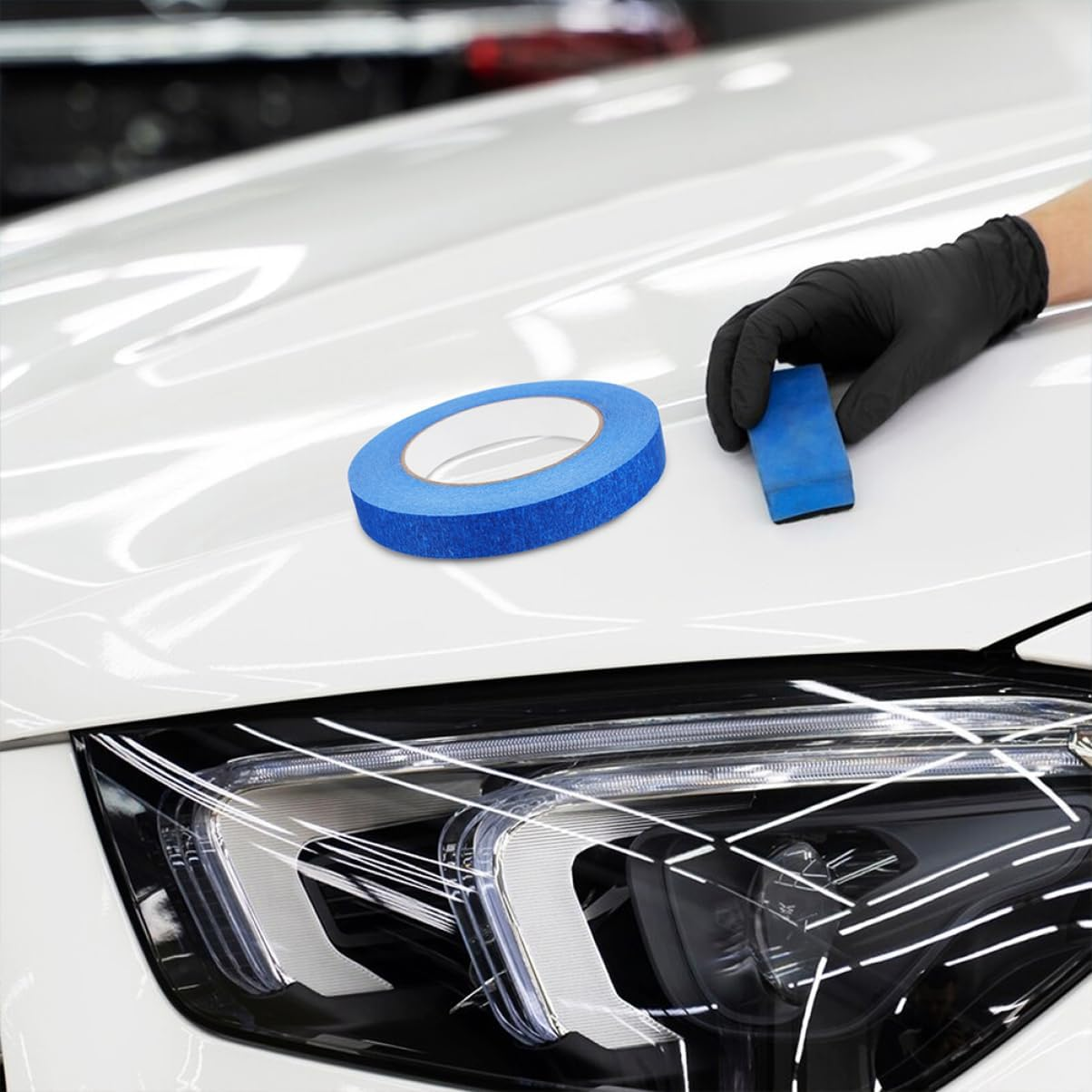 GANAZONO 4Rolls Edge Tape Strong Adhesive Thin Masking Tape Automotive Paint Supplies Diy Projects image number 4