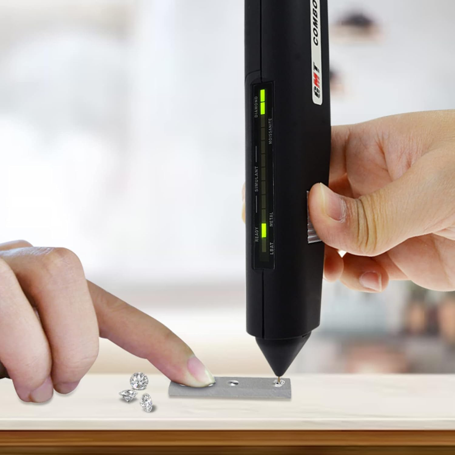 DANOPLUS Professional Diamond Moissanite Tester, High Accuracy Jewelry Test Tool Kit Combo, 2Pt Gemstone Factory Calibrated Identifier Device image number 5