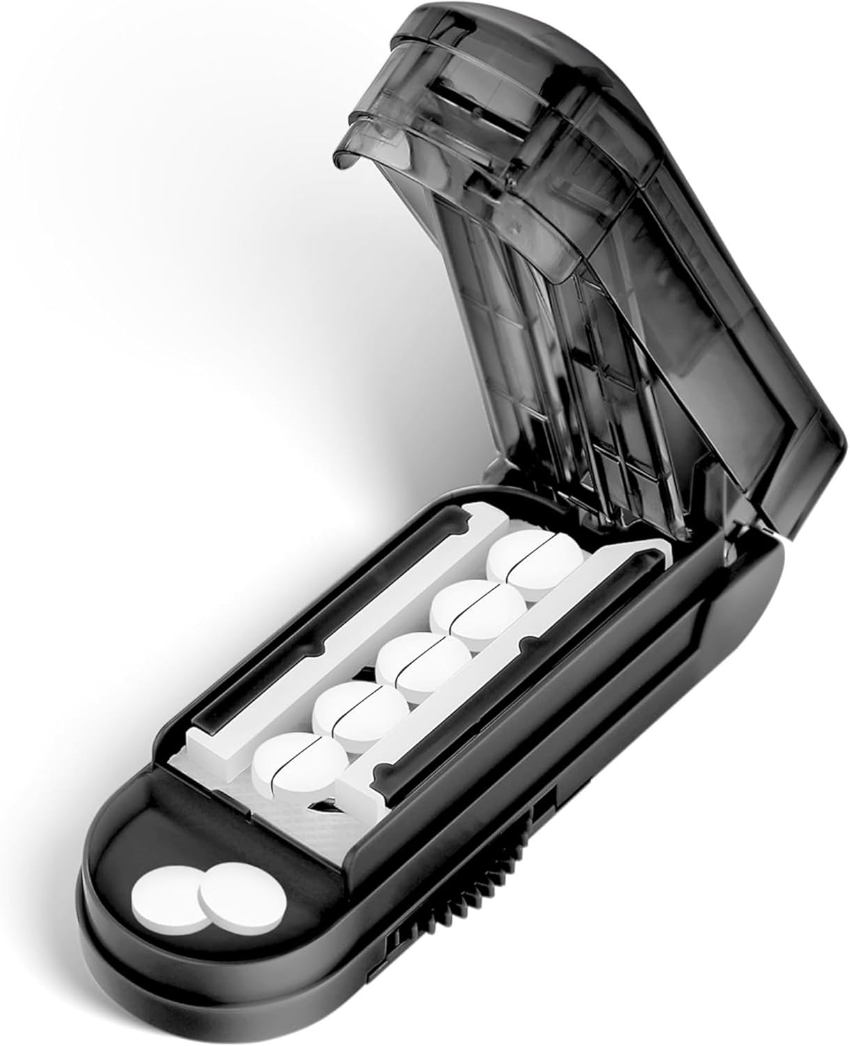 Tiny Pill Splitter Cutter - Adjustable Multi-Tool for Small & Large Pills, Tablets, Medicine. Portable Crusher with Steel Blade, Quarter Slicer for Precise Dose Professional Pill Splitters image number 4