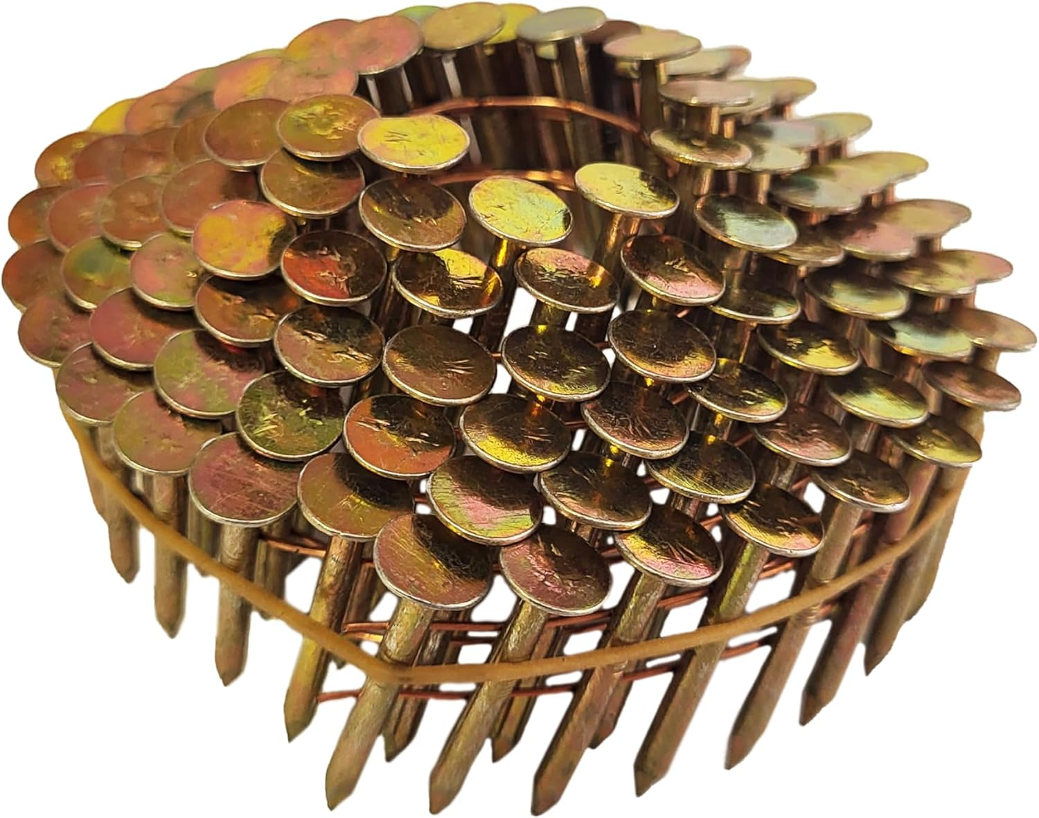 Coil Roofing Nails 1-1/4" X 0.120 Electro Galvanized, 15 Degree - 720Pcs (120Pcs per Coil, 6Coils per Box) - DHCRN-114.120-720