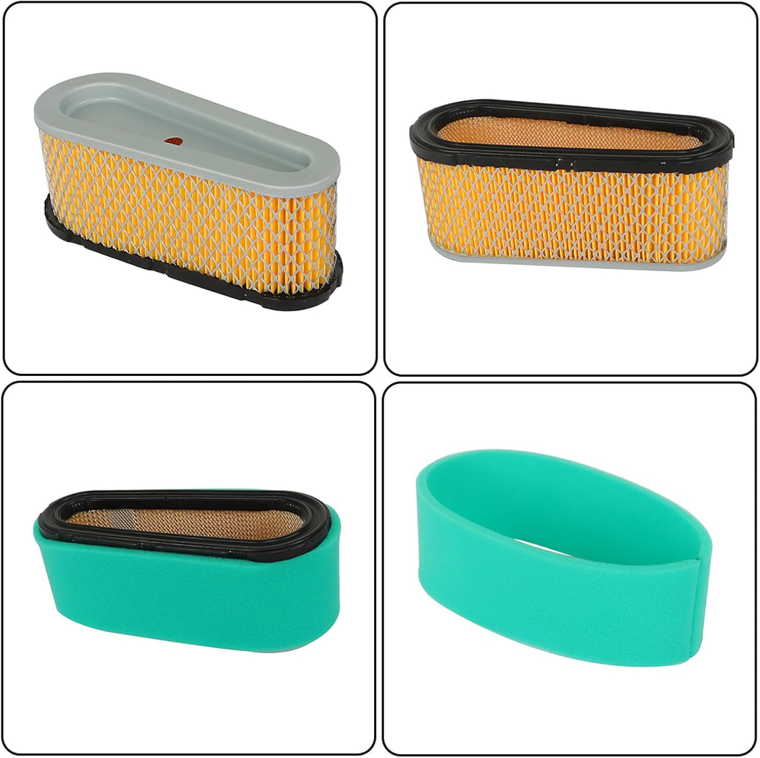 Labwork Air Filter Combo Foam Fits Selected Replacement for Briggs and Stratton 4139 493909 496894 496894S 5053B 5053D 5053H 5053K Lawn Mower image number 3