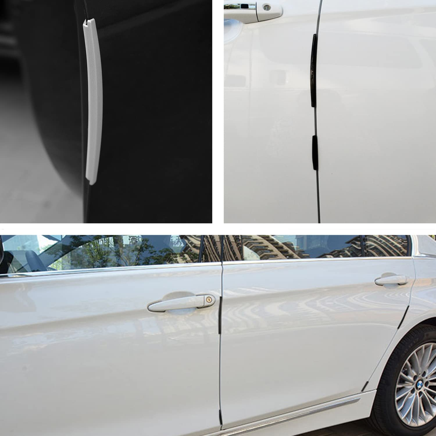 TORMEN Car Side Door Guard Edge Protector Universal Auto Door Side Edge Protection for Most Car (8 Pcs Set- Transparent image number 1