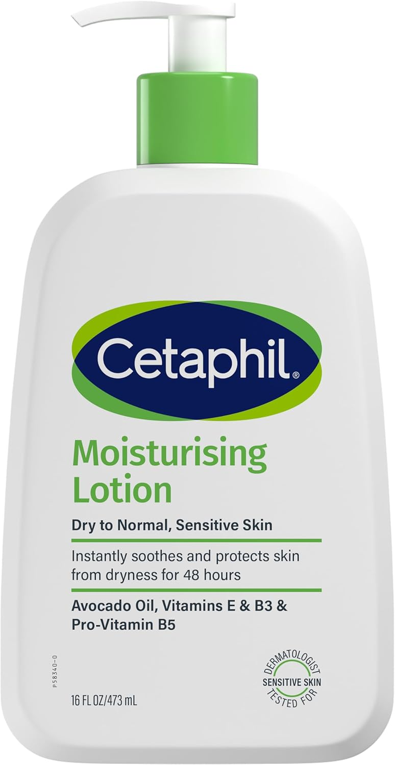 CETAPHIL Moisturising Lotion for Dry to Normal Skin 473Ml, 48 Hour Hydration, Fast Absorbing, for Sensitive Skin, with Glycerin & Panthenol, Hypoallergenic, Dermatologist Tested image number 3