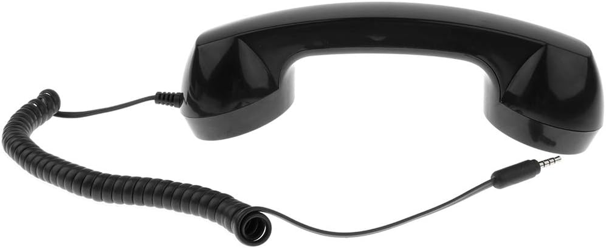 FITYLE 3.5Mm Retro Classic Telephone Cell Phone Handset Receiver for Iphone - Black image number 2