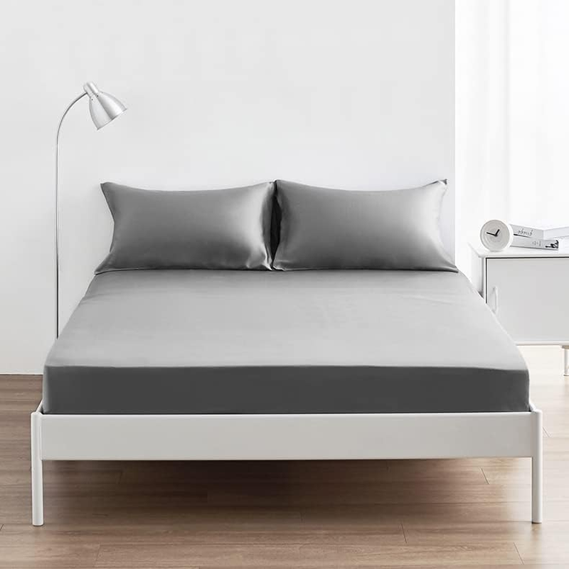 1000TC 100% Luxury Egyptian Cotton Fitted Sheet Set Anti-Pilling | INCL Fitted Sheet $ Pillowcases - NO Flat Sheet (White, Double)