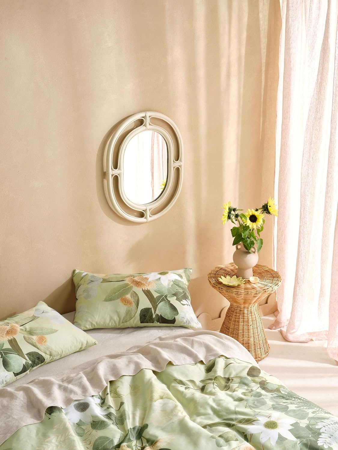 Linen House Priscilla Quilt Cover Set, Green, King Bed - Green image number 1