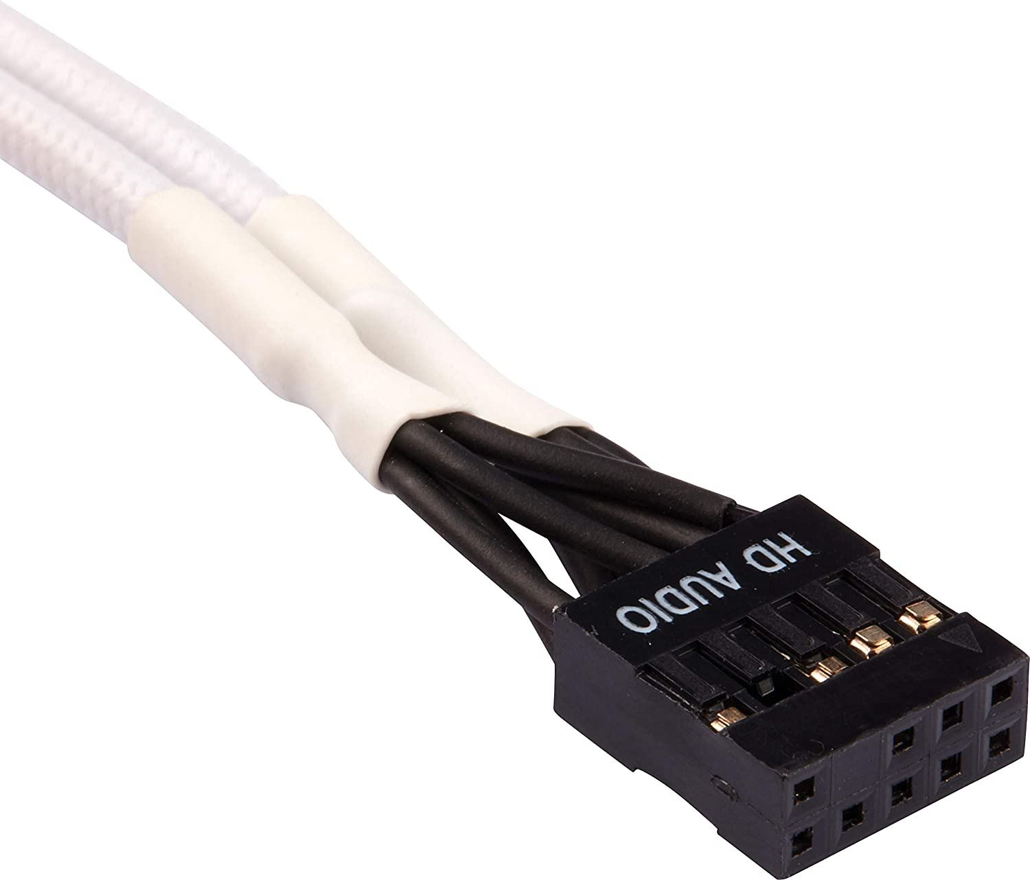 Corsair CC-8900245 30 Cm White Premium Braided Sleeved Front Panel Extension Kit - Black image number 6