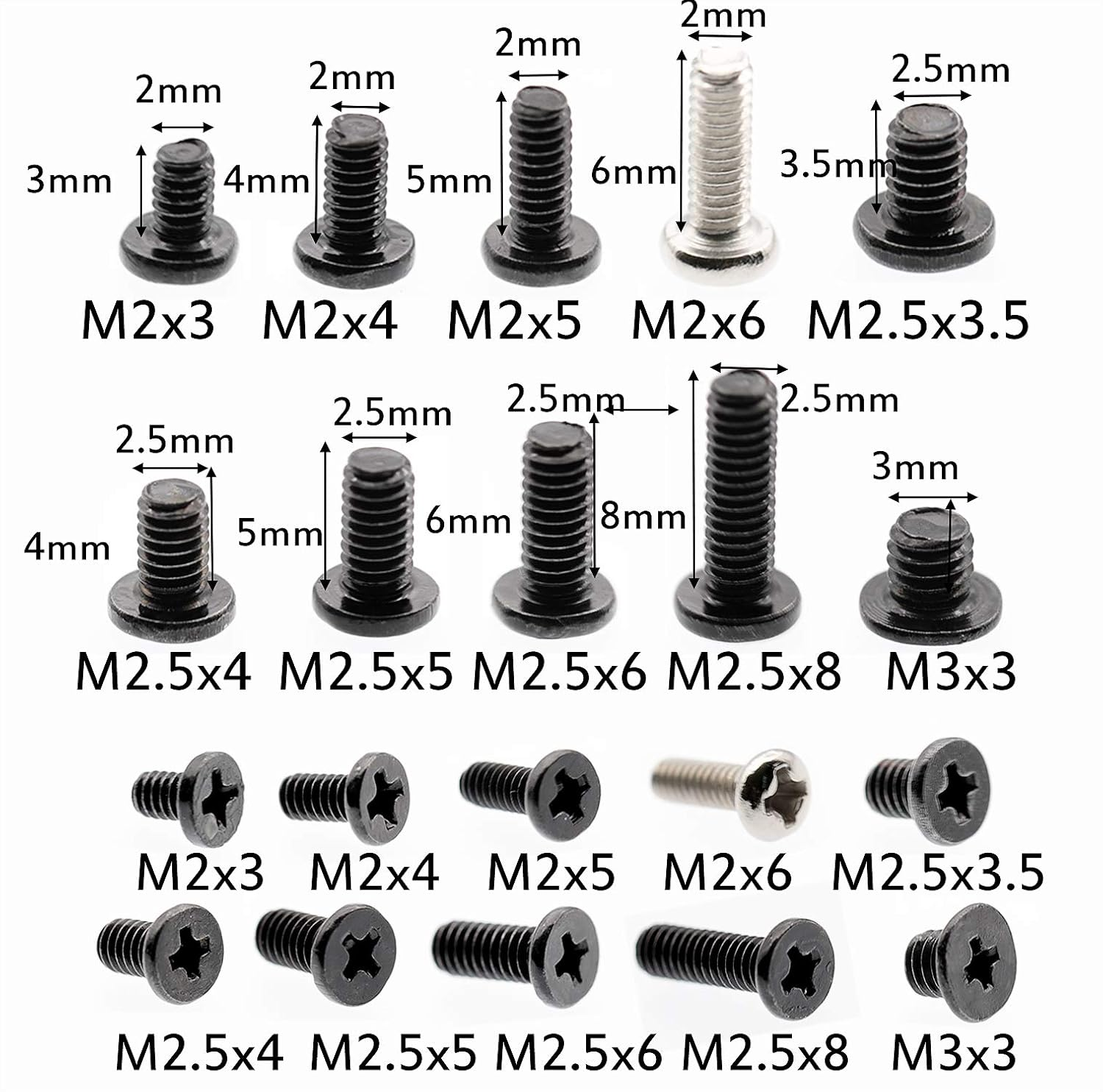 500Pcs Laptop Notebook Computer Screw Kit Set for IBM HP Dell Lenovo Samsung Sony Toshiba Gateway Acer image number 2