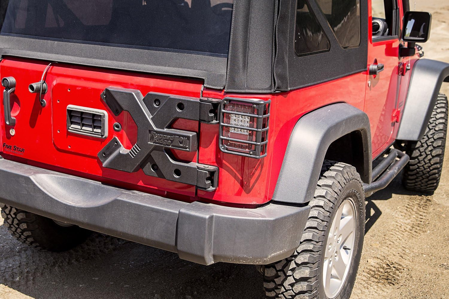 Rugged Ridge 11546.51 HD Tire Carrier with Hinge Casting for Jeep JK Wrangler image number 4