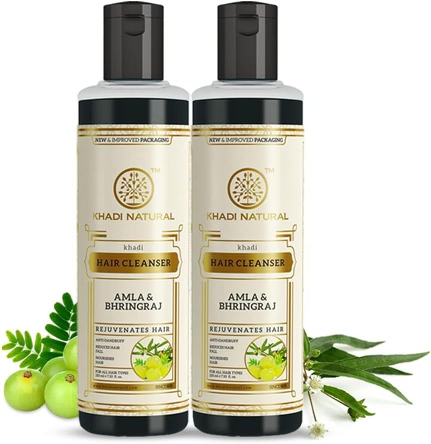 Khadi Natural Herbal Amla and Bhringraj Shampoo, 210Ml (Pack of 2) image number 4