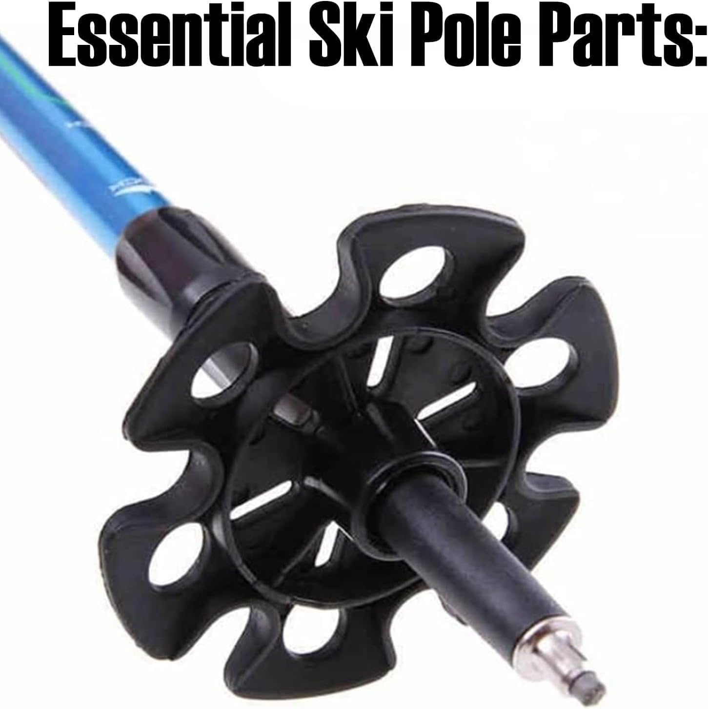 HKYLRAT 6Pcs Ski Pole Baskets Replacement, Snow Baskets for Trekking Poles Walking Stick Tips Trekking Pole Basket Ski Supplies Accessories for Hiking Trekking Walking Poles Outdoor Winter Activities