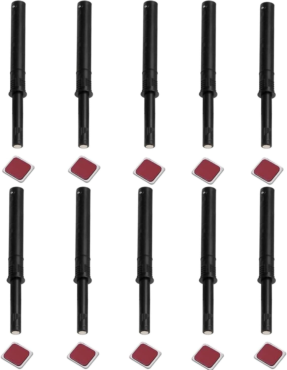 10 Pack Hidden Magnetic Push Open Latches, Push to Open Door Latch for Loose Cabinet Doors, Damper Buffer Push for Closet, Cupboard, Wine, Cabinet, Drawer Sliding Door - White