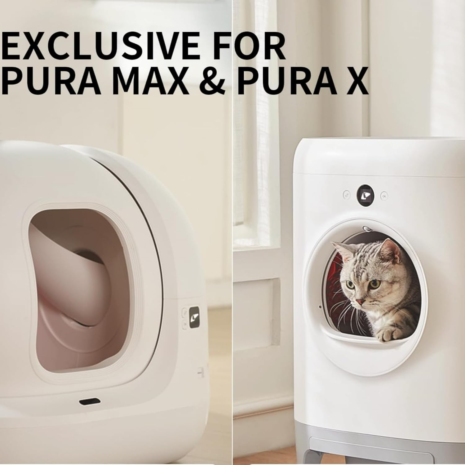 120Pcs PURA X/MAX Self-Cleaning Litter Box Liner Bags,Waste Bags for Purax Puramax,Drawstring Heavy Duty Cat Litter Waste Receptacles Bags image number 3