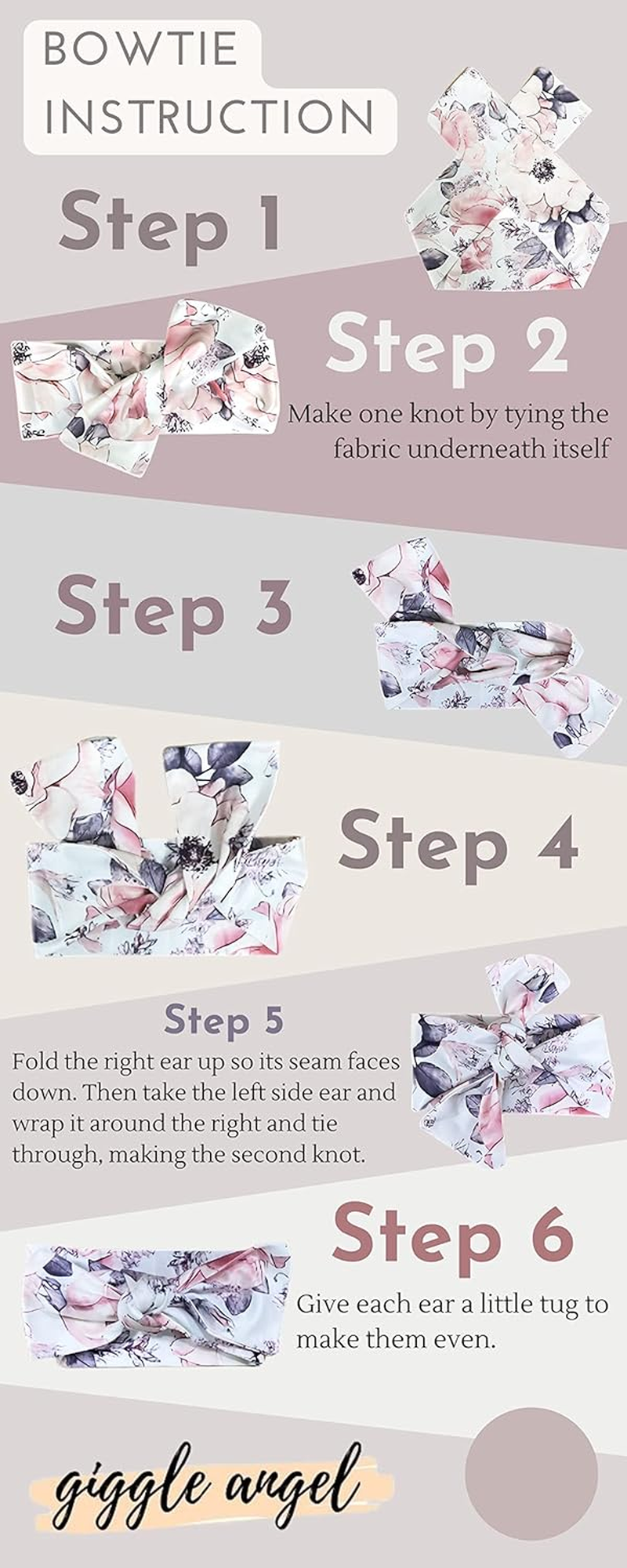 Baby Receiving Blanket Swaddle Blanket Newborn Wrap Swaddle Headband Set -Bloom Flower Pattern - Pink And Purple image number 3