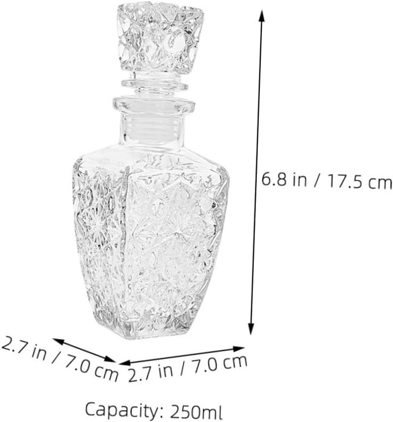 TIDTALEO 2Pcs Glass Wine Bottle Thicken Wine Glass Bottle Packaging for Party Banquet Creative Design image number 2