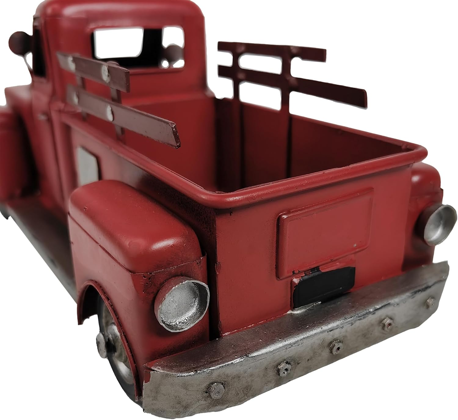 Ychtewy-Iron Classic Red Truck Pick-Up Model Collectible Vehicle Decoration, Metal Truck Christmas Decor ，Unique Blend of Vintage, Rustic, Farmhouse Truck Decor for Table Top Decor. (A)&hellip; image number 1