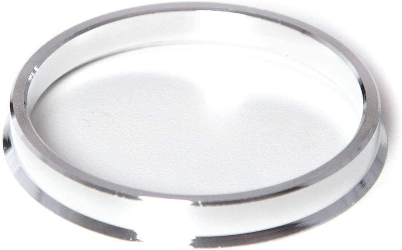 Circuit Performance Hub Centric Rings (4 Pack) - 76.1 to 63.4 Silver Aluminum Hubrings - Compatible with Ford Focus, Fiesta, Volvo, Jaguar with 63.4Mm Vehicle Hub Using Wheels with 76.1Mm Centerbore image number 1