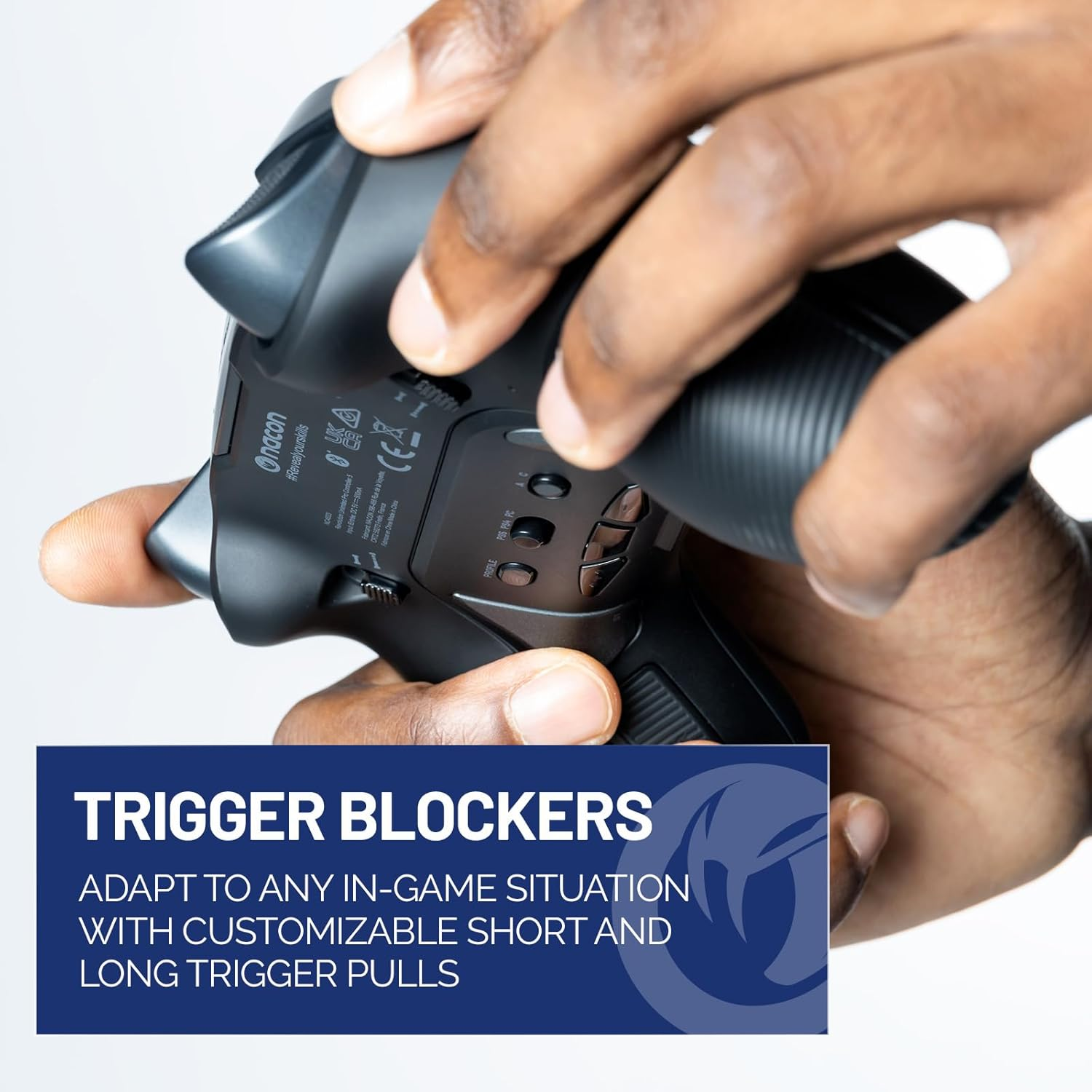 Nacon Revolution 5 Pro Officially Licensed Playstation Wireless Gaming Controller for PS5 / PS4 / PC - Hall Effect, Trigger Stops, Mappable Buttons, Bluetooth Audio - Urban Camo image number 3