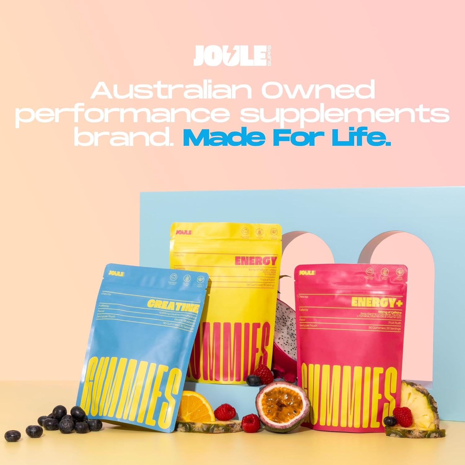 Creatine Monohydrate Gummies - 5,000Mg Creatine, 30 Servings (4 Gummies per Serving), 3Rd Party Lab Tested, Creatine Supplement for Men & Women, Electric Blueberry Flavour - Joulesupps image number 5