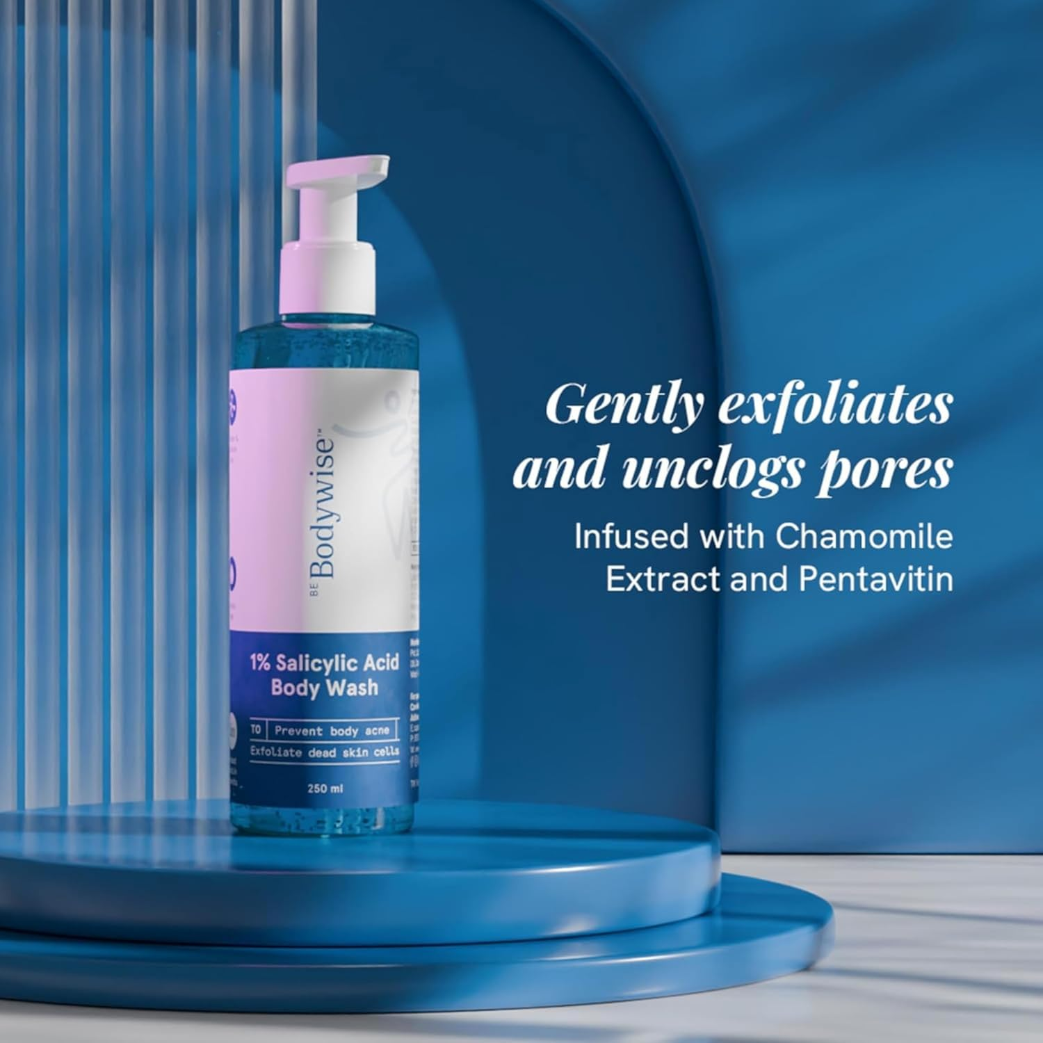 Be Bodywise 1% Salicylic Acid Body Wash 500Ml | Helps to Prevent Body Acne & Cleanse Skin | Paraben and SLS Free | Pack of 2 image number 1