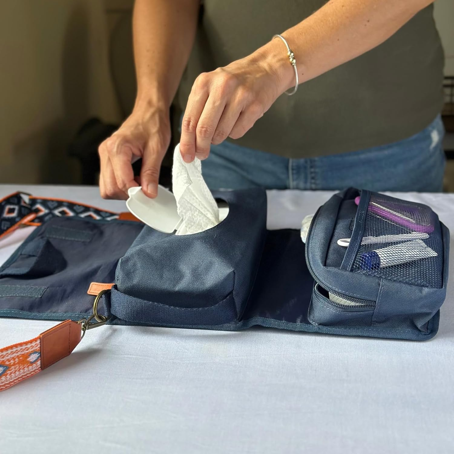 Crossbody Diaper Bag, Small Diaper Bag, Diaper and Wipes Pouch image number 2