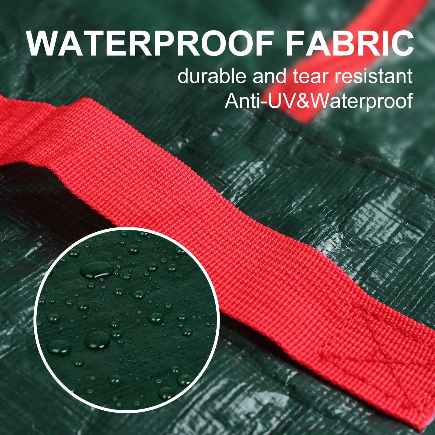 Christmas Tree Storage Bag with Card Slot|600D Oxford Material|Fits 7.5FT Xmas Tree|Disassembled Holiday Xmas Tree Bags|Tree Container|Heavy Duty Xmas Storage Box by H HOME-MART image number 4