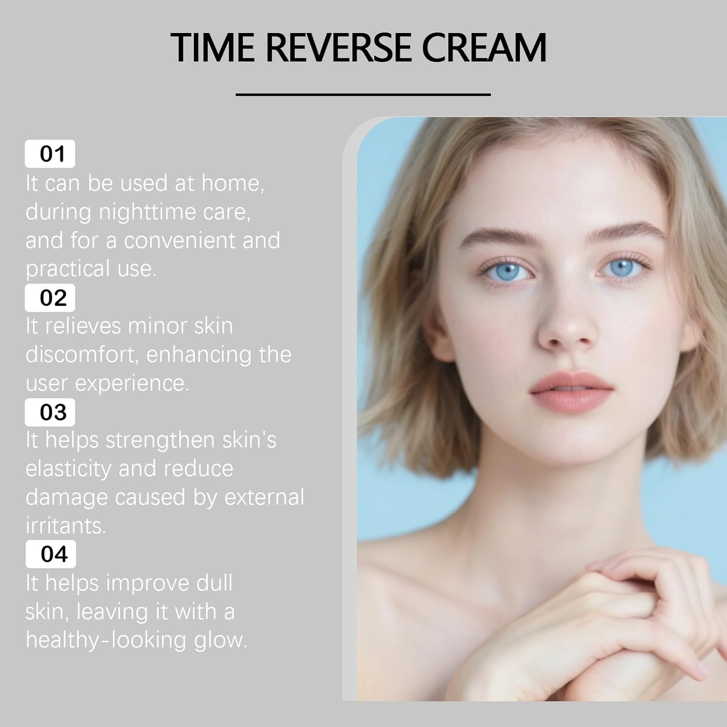 Cream Time Reverse - Advanced Fast-Absorbing & Nourishing, Retinol Wrinkle-Reducing Face Cream with Centella Asiatica, Skin Hydrating & Firming, Anti-Aging Facial Skincare for All Skin (2PCS) image number 4