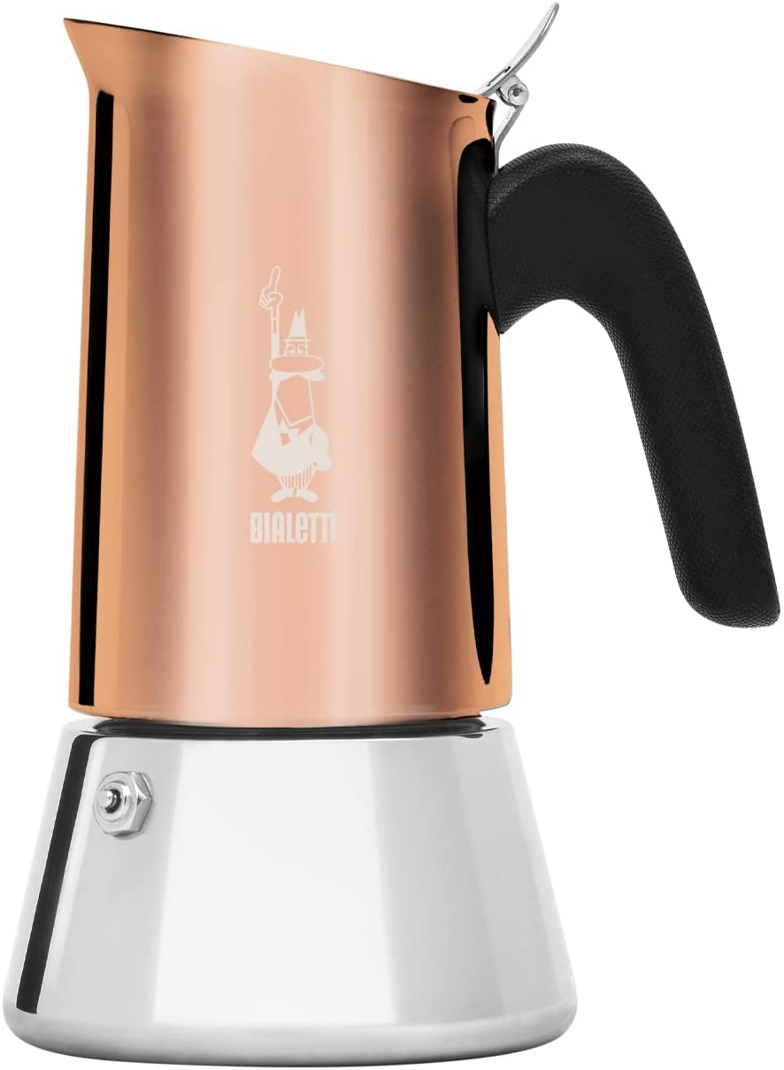 Bialetti - Venus, Stovetop Espresso Coffeemaker, 4 Cup (170Ml), Stainless Steel, Copper, Suitable for All Types of Hobs