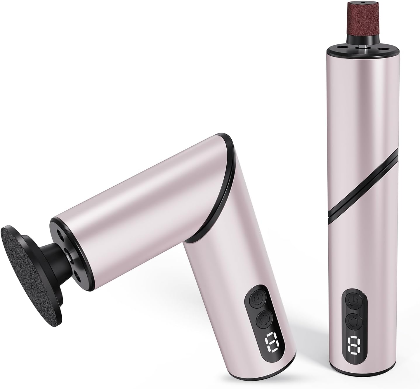 Electric Foot Callus Remover, Wireless 2-In-1 Rechargeable Foot File Callus Remover for Feet, Max 900RPM 9 Adjustable Speeds Foot Scrubber for Dead Skin Pedicure Cracked （1 Pack）