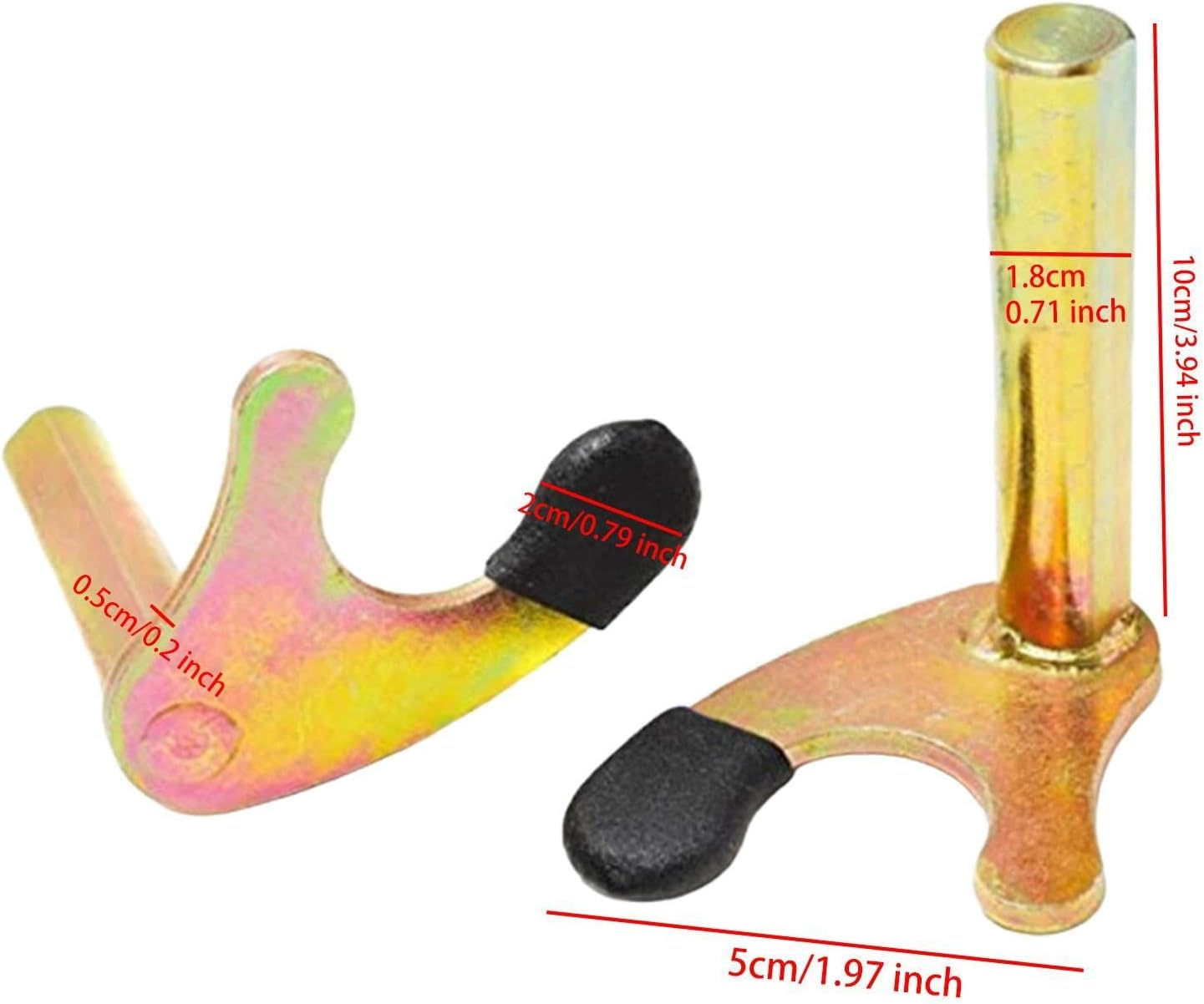 2X Wheels Lift Stand Hooks Support Rack Spare Parts Nonslip Iron Motorbike Accessories Stable for Paddock Lift Jack Stand image number 2