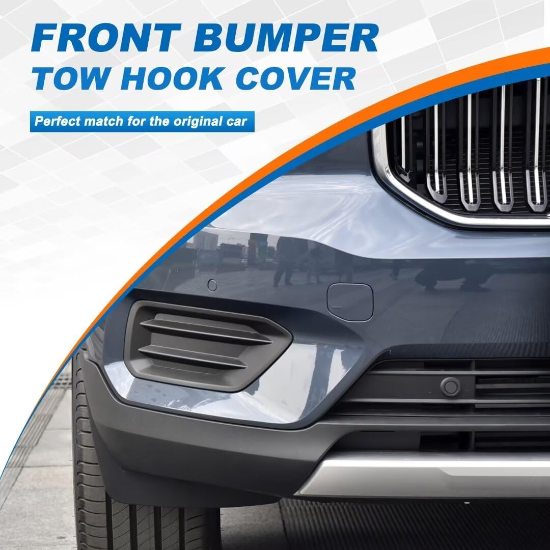 Car Front Bumper Tow Hook Cover Cap Towing Eye for Volvo XC40 2018 2019 2020 2021 2022 Trailer Cover Cap 39847993 Trailer Lid (Black) image number 2