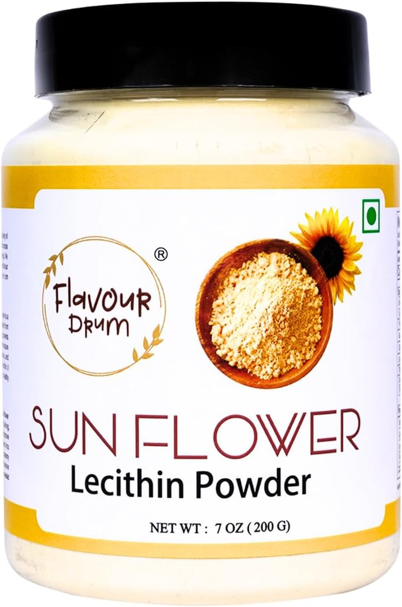 Flavour Drum Sunflower Lecithin Powder (7Oz / 200G) | Non-Gmo Natural Emulsifier for Smooth Texture in Baking & Beverages image number 5