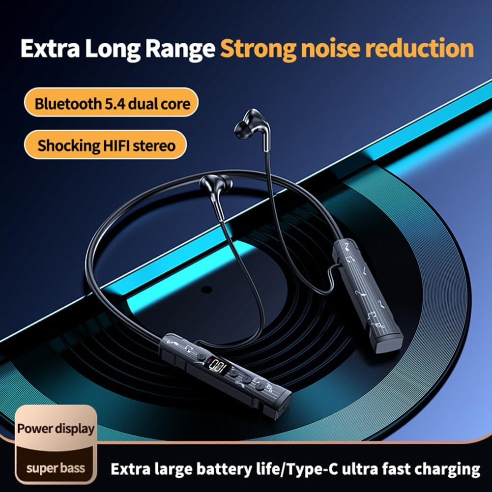 Peakloong LED Stereo Sports Headphones LED Stereo Bluetooth Headphone Large Capacity Battery image number 1