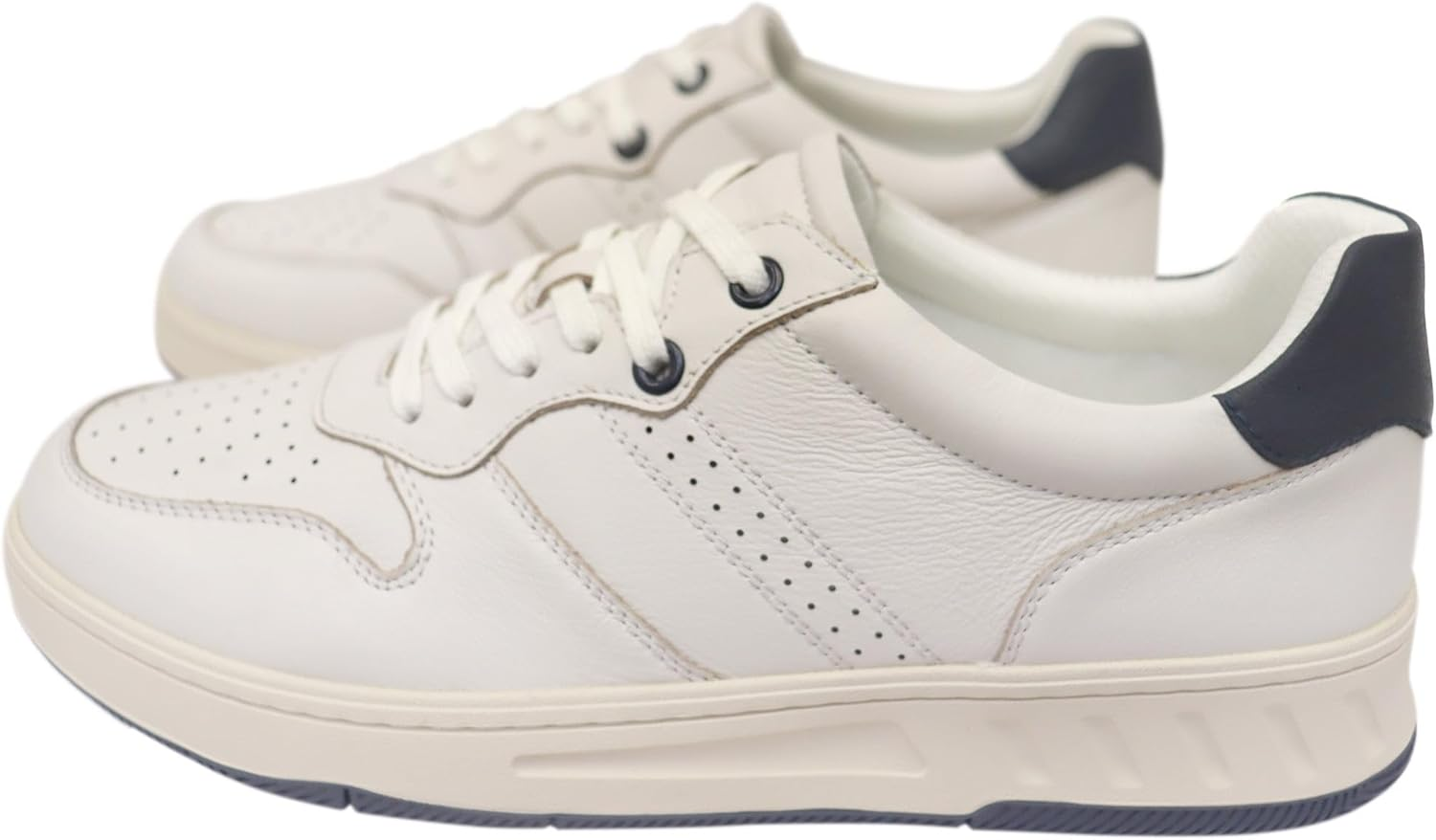 Hush Puppies Mens Swing off White/Navy Casual Sneaker 8 Dress Shoes image number 5