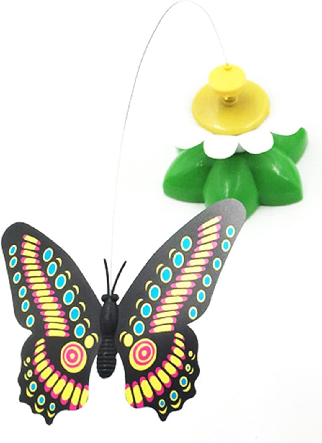 Cat Teaser Toy, Butt-Erfly Cat Teaser 360 Degree Rotating Butt-Erfly Flower Shape Interactive Kitten Toy for Cat Toy image number 5