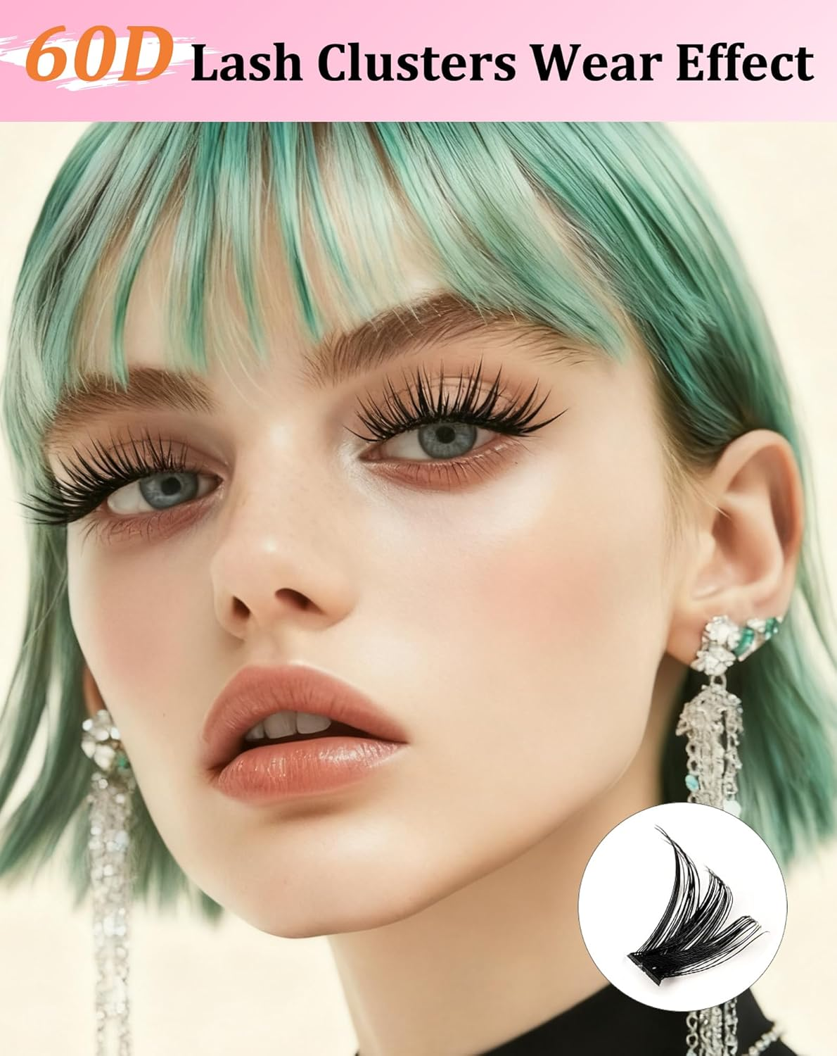 Eclatpopu Fluffy Lash Clusters Eyelash - 60D D Curl 9-16Mm Mixed False Cluster - 2YJ-60-D image number 6