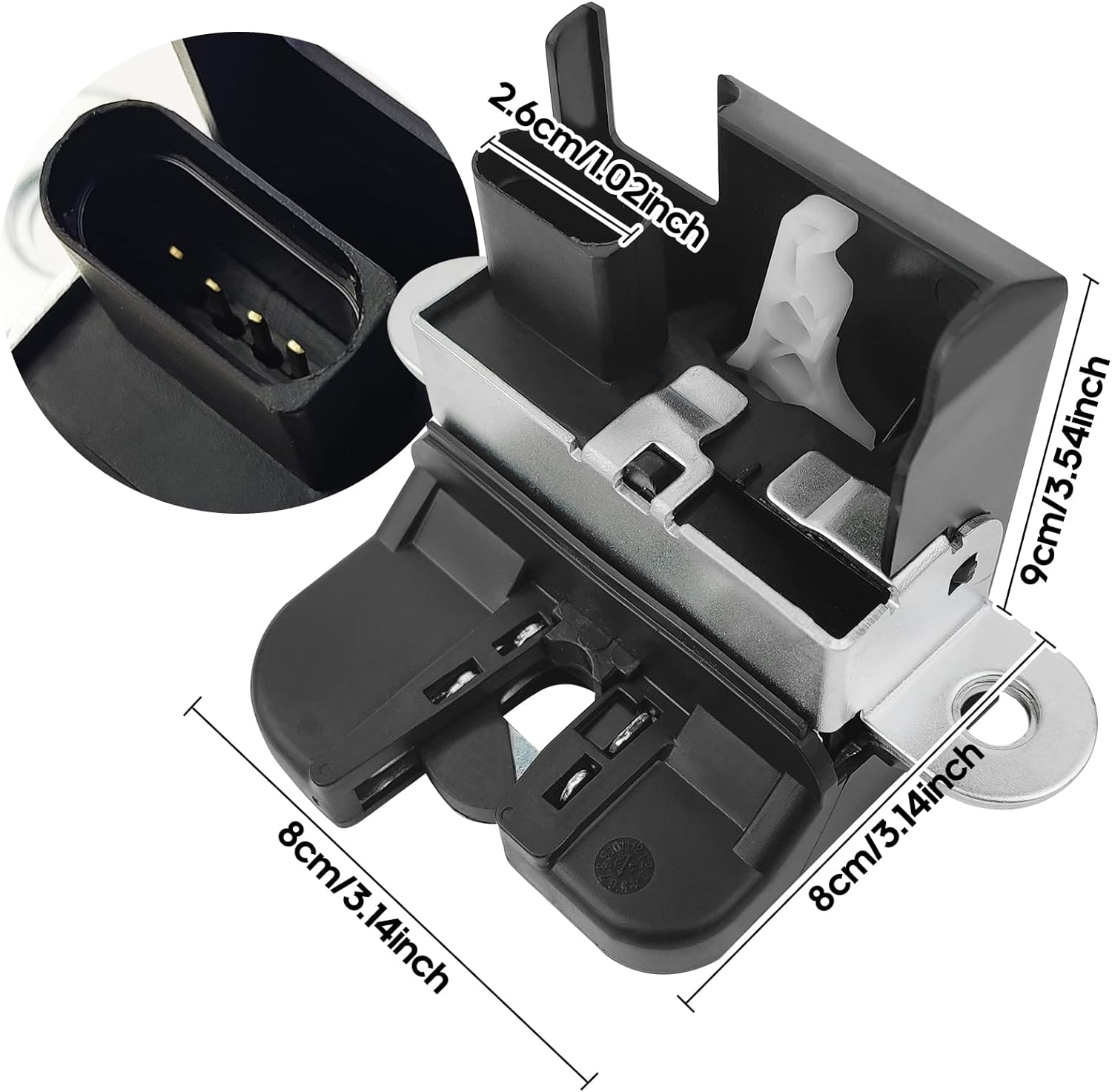 FOLCONROAD Rear Trunk Boot Lid Liftgate Lock Latch Fit for VW Volkswagen Golf GTI MK6 2009 2010 2011 2012 2013 5K0827505A US Warehouse image number 3