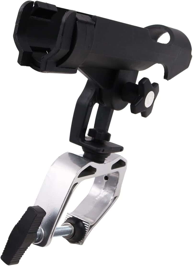 ZONADA Fishing Rod Holder Clamp 360 Degree Adjustable Rotation for Boat Kayak Canoe Fishing Boat Accessories for Attaching to Boat Rails Seaside Handles Adjustable Fishing Rod Rack image number 5