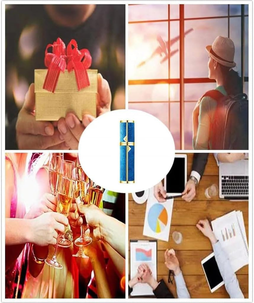 Portable Mini Refillable Perfume Atomizer Leather Travel Cologne Sprayer Atomizer Leakproof Spray Bottle Sample Container for Business image number 5