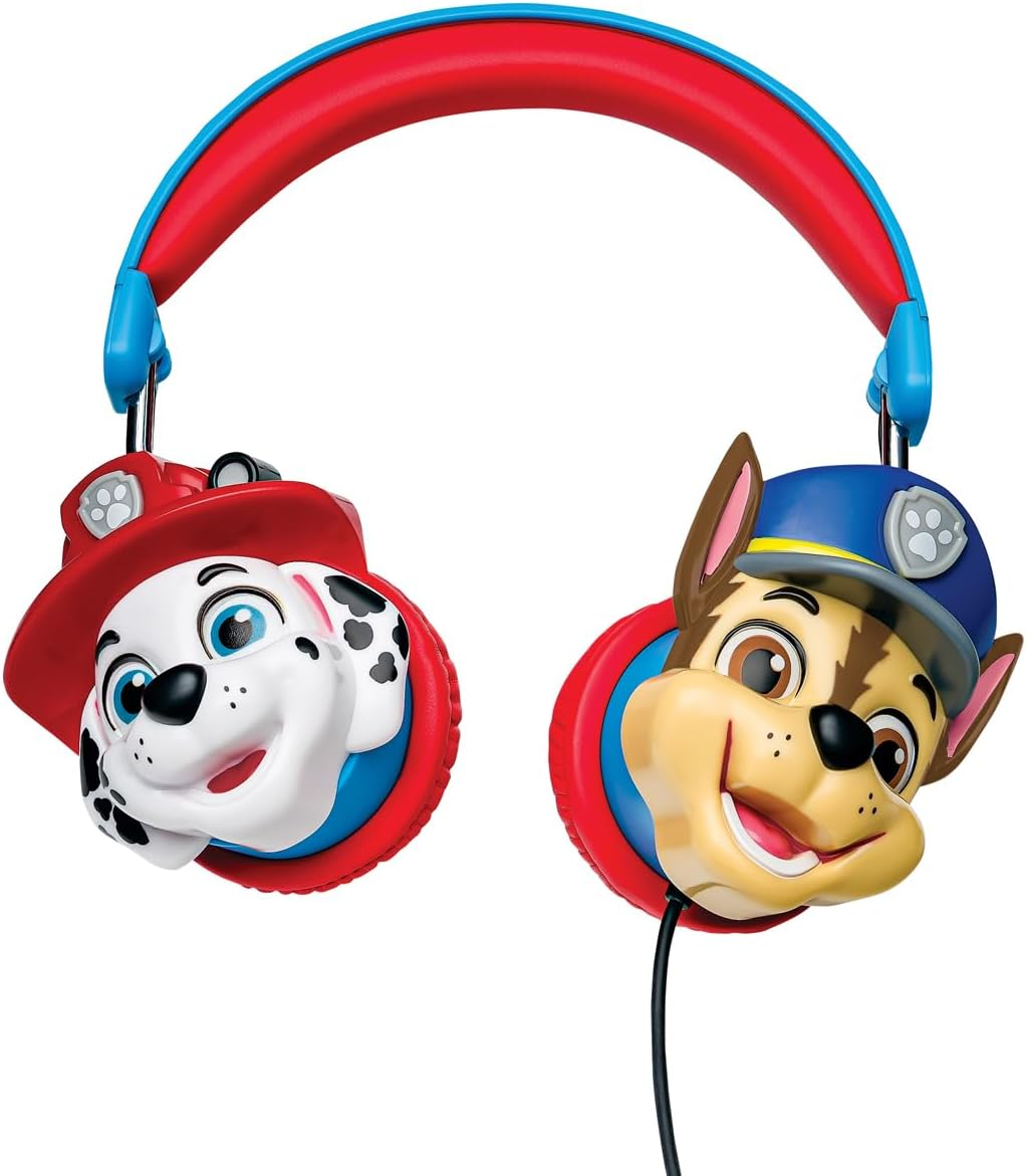 Lexibook, Paw Patrol HP015PA2 Foldable Wired Stereo Headphones with Volume Limiter, Chase, Blue image number 2