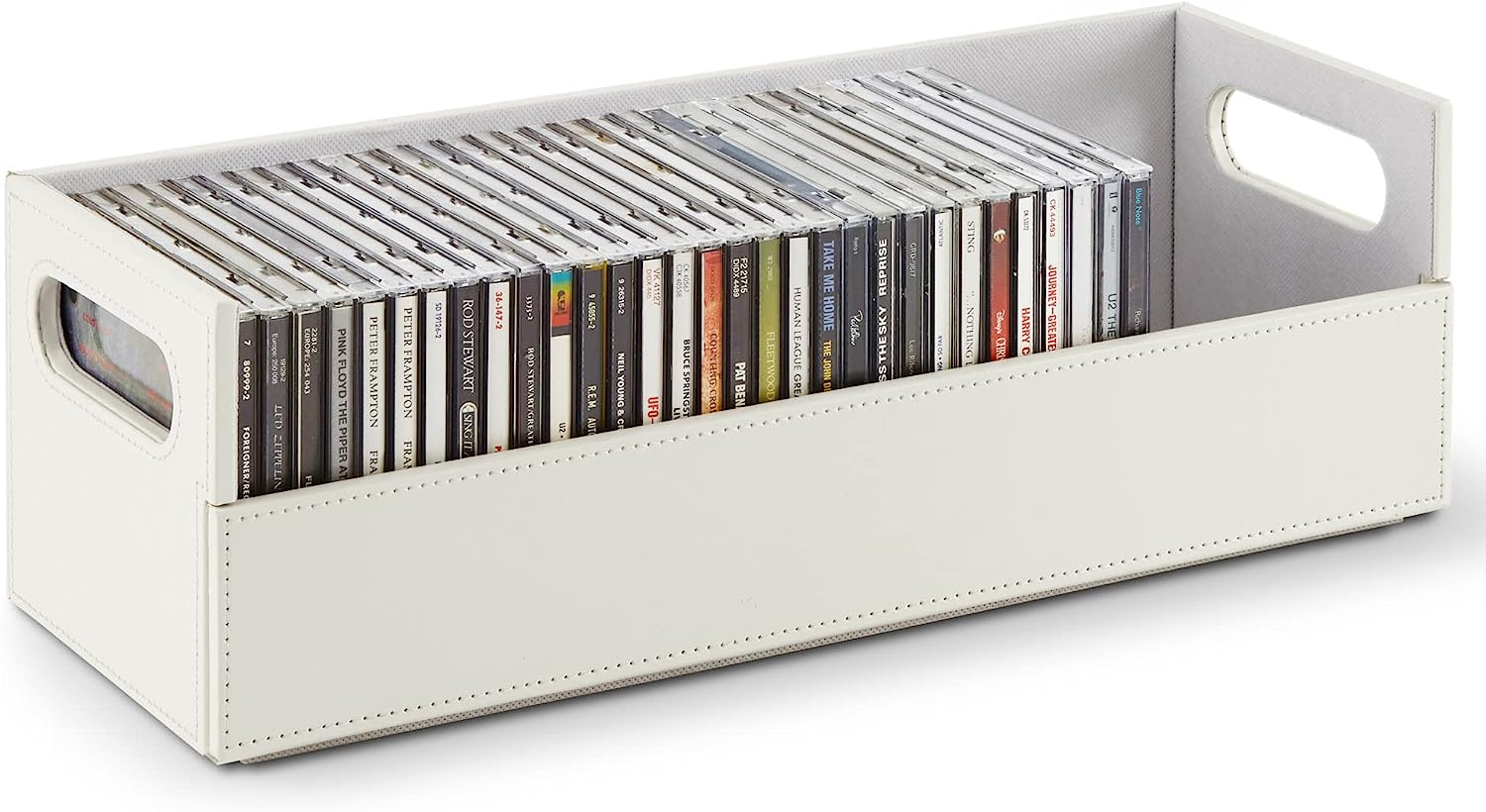 Stock Your Home Stacking CD Tray and Media Storage Box for CD Shelf Storage and Organization Holds 40 Cds - Chocolate