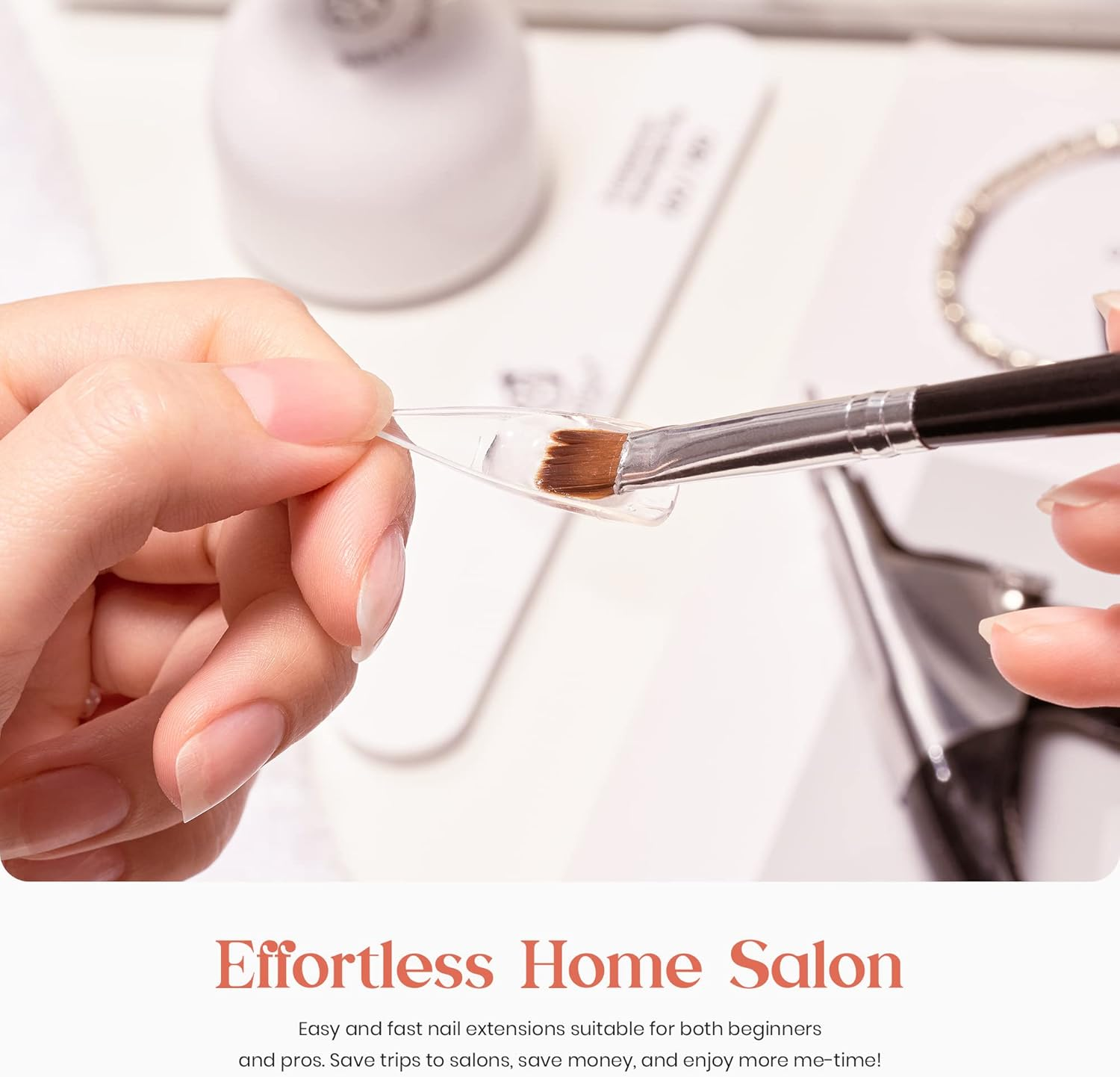 Beetles Gel Polish Poly Extension Gel for Nail, 60G Clear Jelly Gel Builder Nail Gel Trendy Nail Art Design Nail Extension Gel Salon Nail Easy DIY at Home Manicure for Women image number 3