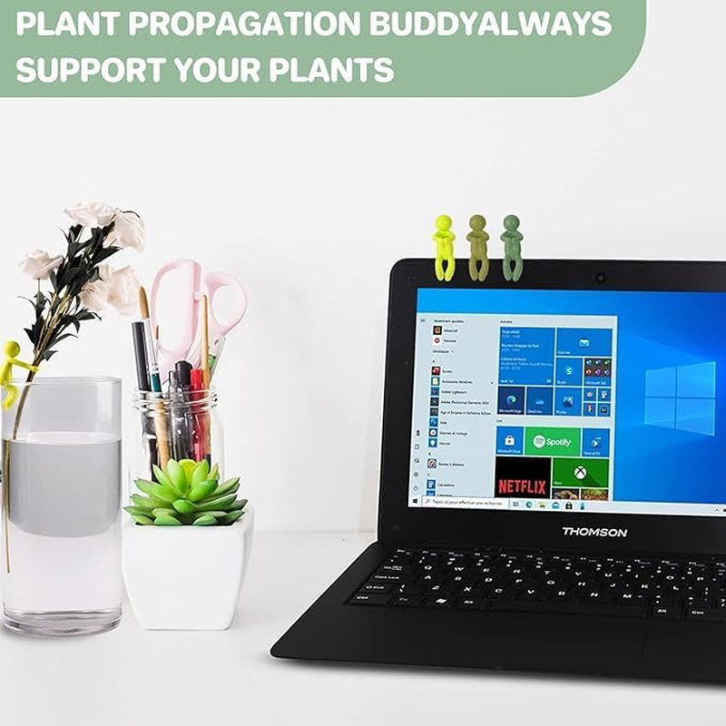 6Pcs Plant Propagation Buddy | Little Man Plant Supports for Cuttings, Sprouts, Stems, Shoots | Decorative Garden Plant Nurturing Holder for Plant Lovers