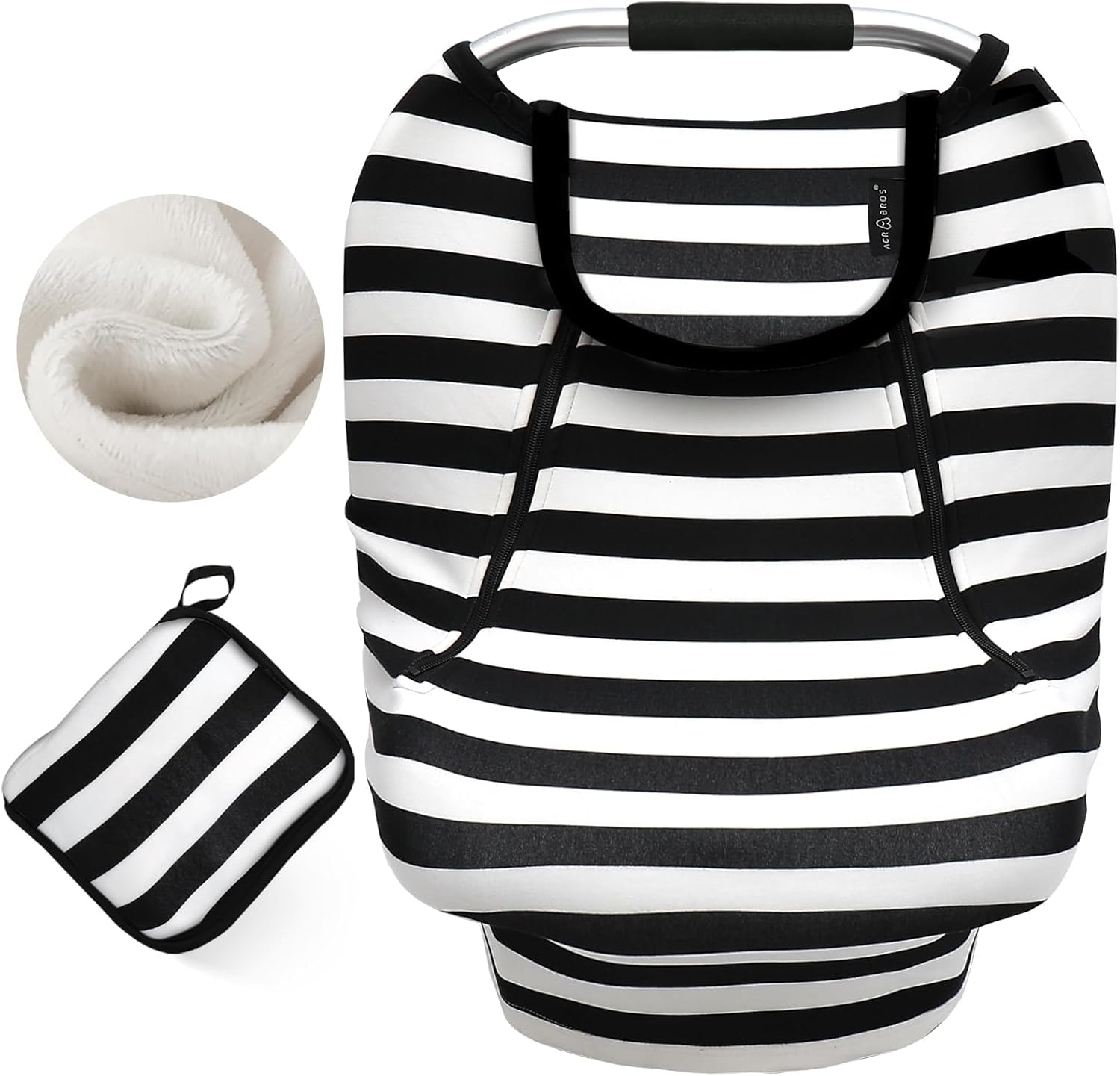 Stretchy Baby Car Seat Covers for Boys Girls Infant Car Canopy Spring Autumn Winter Snug Warm Breathable Windproof Adjustable Peep Windowinsect Freeuniversal Fitpink Arrowshower