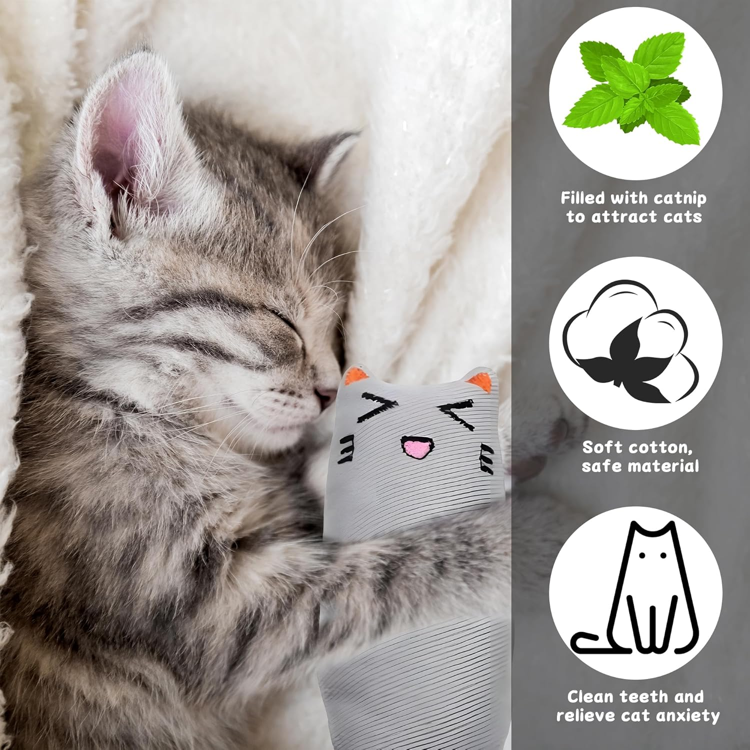 Cat Laser Pointer Toy with Catnip Pillow, Interactive Cat Toy for Indoor Play & Exercise, 1 Pack 2 in 1 LED Pointer Cat Toys for Cat Owners image number 3